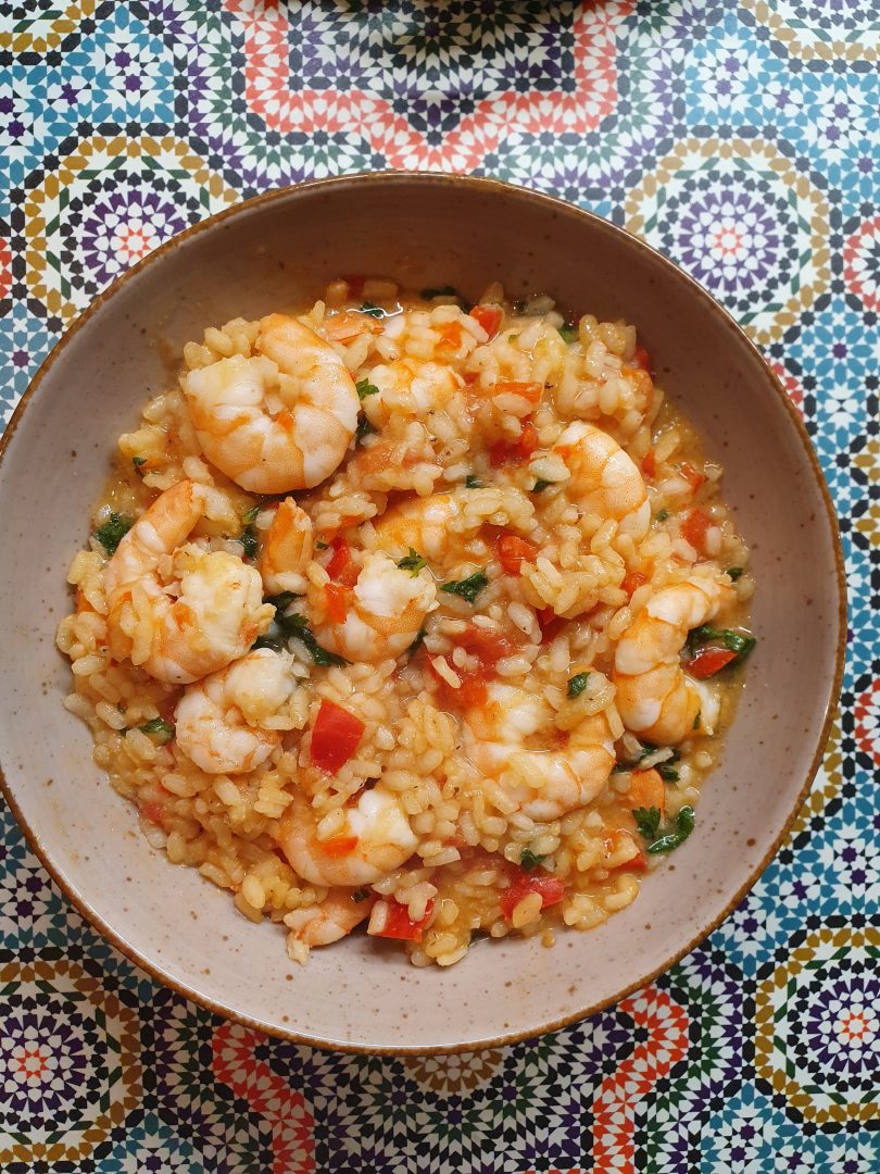 Risotto z krewetkami AniaGotujeFit.pl